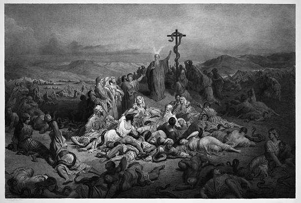 istock Moses and the Brazen Serpent – After a 19th Century engraving work by Gustave Dore 2217988414