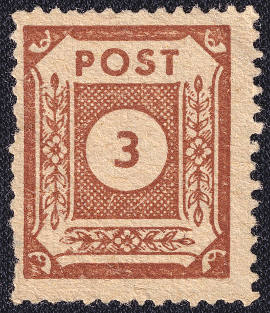 Written 5 and the word Post on a 1945 Germany postage stamp.