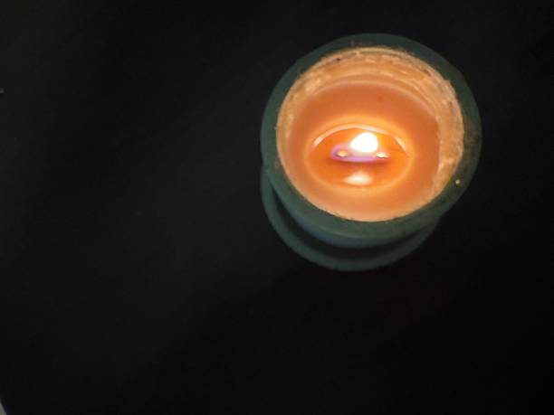 istock Overhead Shot of Beeswax Candle 2218000083