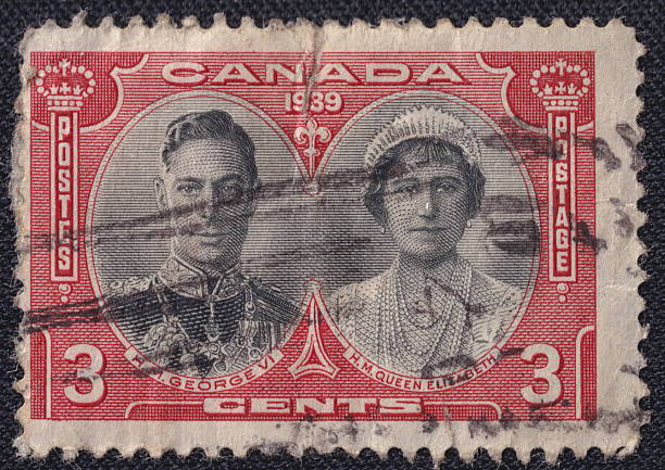 istock George VI and Queen Elizabeth on a 1939 Canada postage stamp 2218000831