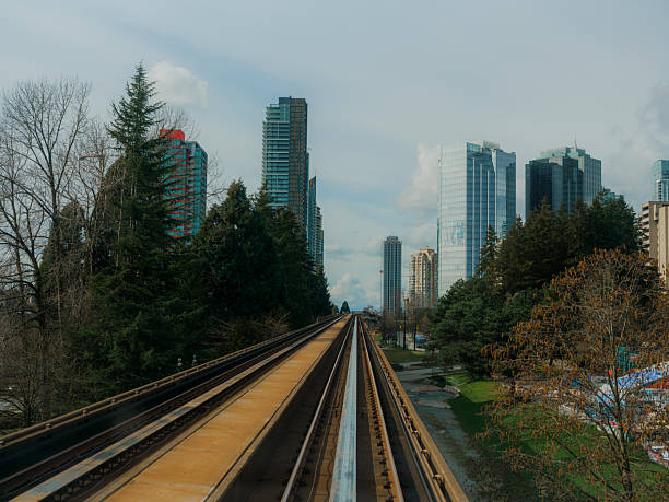 istock Vancouver Skytrain system at sunset, British Columbia 2218001892