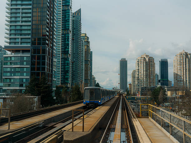 istock Vancouver Skytrain system at sunset, British Columbia 2218001912