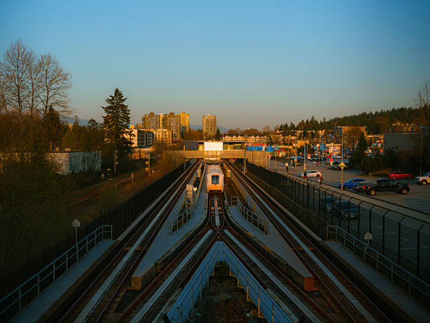 istock Vancouver Skytrain system at sunset, British Columbia 2218002208