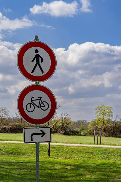 istock Pedestrian and Cyclist Prohibition Signs 2218009213