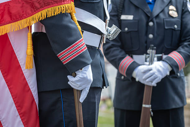 istock Color guard standing at attention 2218011874