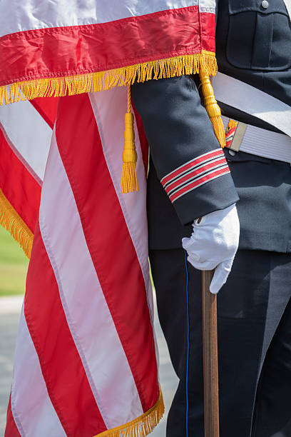 istock Color guard standing at attention 2218012837