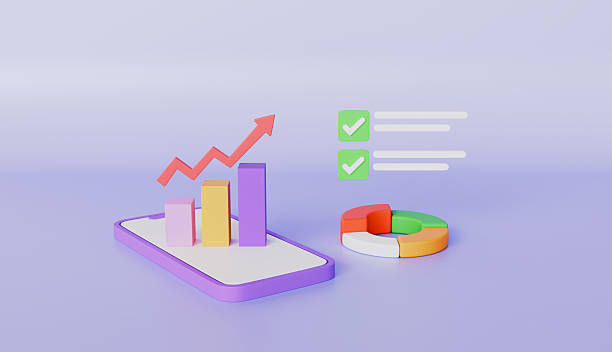 istock Smartphone analyze chart graph growing strategy marketing business concept 3d illustration 2218022127