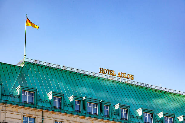 Berlin, Germany - May 2, 2015: facade of Hotel Adlon in Berlin.