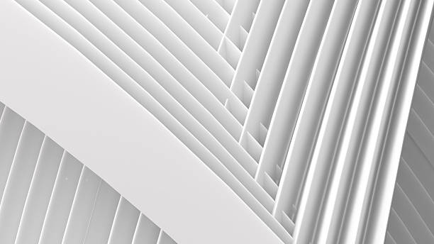 istock White curved lines, an animated abstract background with white curved waves, 3D rendering 2218029219