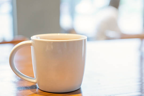 A cup of hot chocolate on the table in the cafe