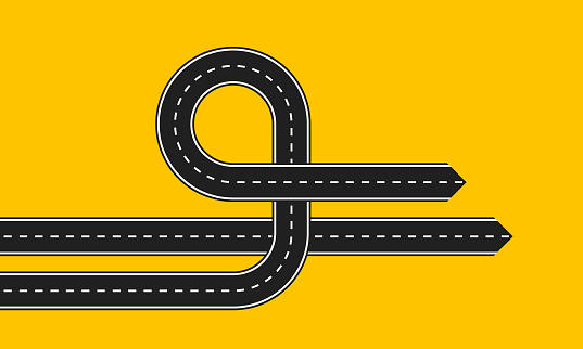 Two Ways To Same Goal One Direct Path Second Intricate Way Stock ...