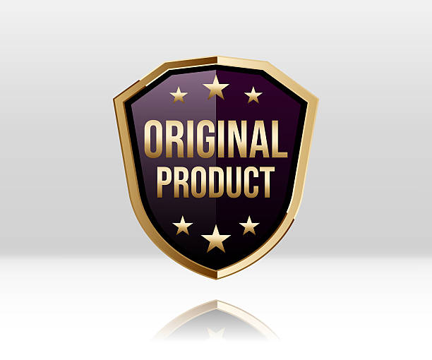 istock Original Product Creative Badge Idea, Stylist and elegant golden shield design. 2218042184