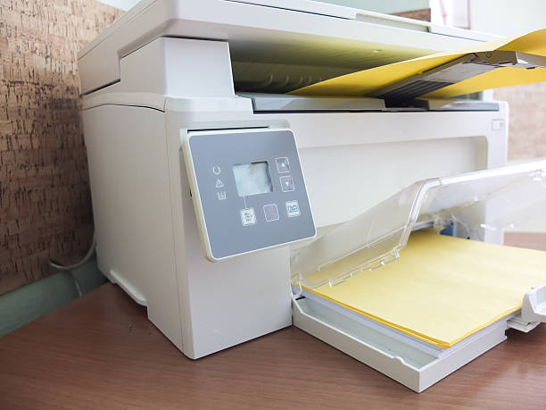 istock office equipment workplace for scanner or scanning document or printer for printing paperwork hard copy 2218047269