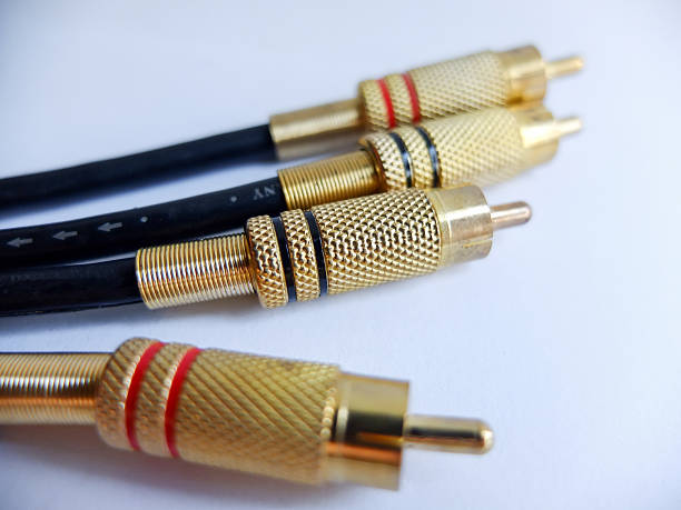 Digital audio coaxial cable isolated on white