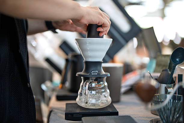 Preparing Pour-Over Coffee with a Ceramic Dripper