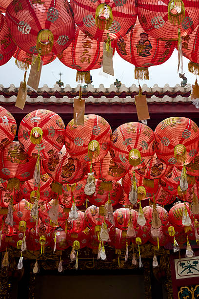 istock Overhead Lanterns with Prayer Tags, Bangkok, Thailand 2218049423