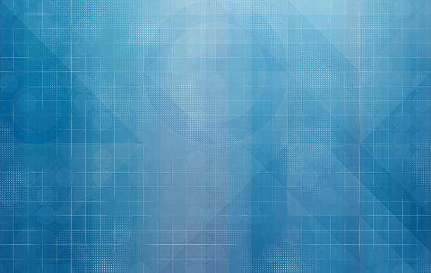 istock Abstract blue digital grid background with halftone dots and geometric squares pattern for modern technology design 2218050823