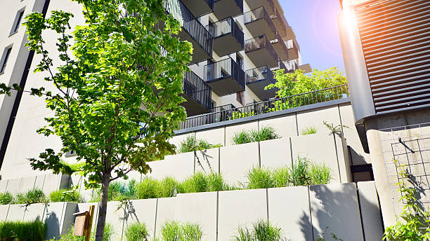 istock Eco apartment building saving energy and fresh air. 2218051007