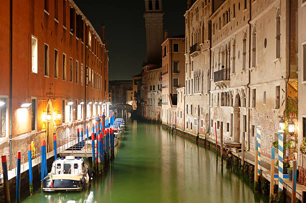 Canal in Venice Italy at night