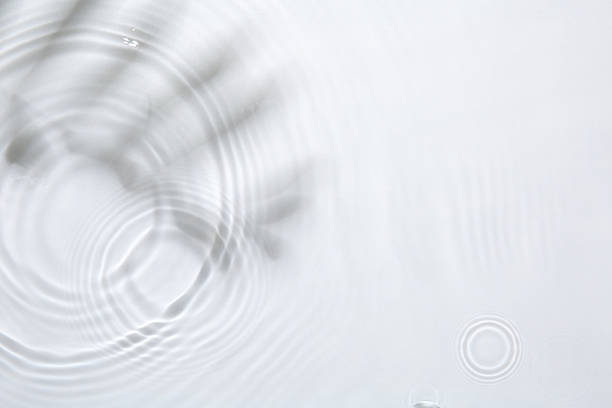 istock Rippled surface of clear water on white background, top view 2218055509