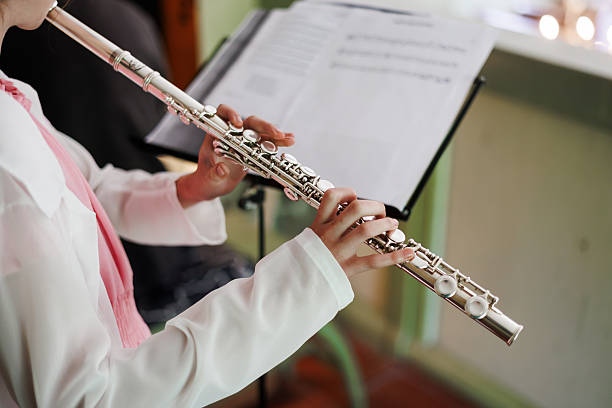 istock Young Musician Playing Flute at Practice Session 2218056662