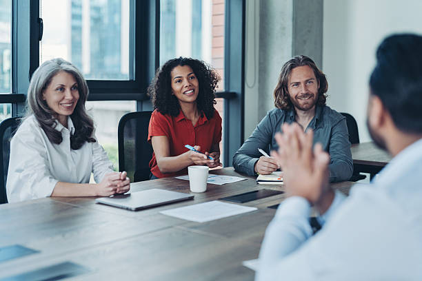 istock Group of entrepreneurs during a meeting 2218057390
