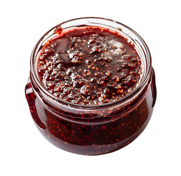 istock open glass jar with armenian raspberry jam cutout 2218058071