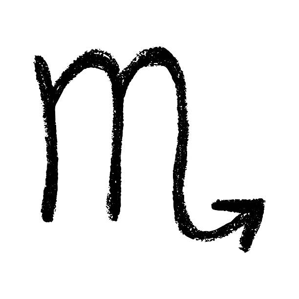 istock Hand drawn scorpio zodiac sign Esoteric symbol doodle Astrology clipart Element for design 2218058206