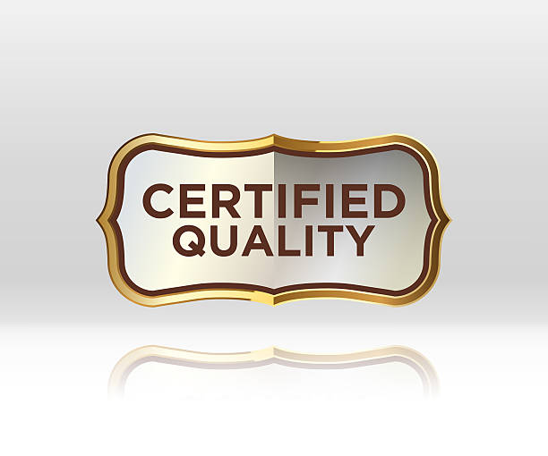 istock Unique and trendy design of Certified Quality, elegant golden color. 2218059232