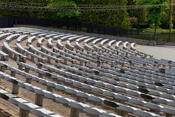 istock An outdoor amphitheater with concentric rows of plastic seating 2218060658