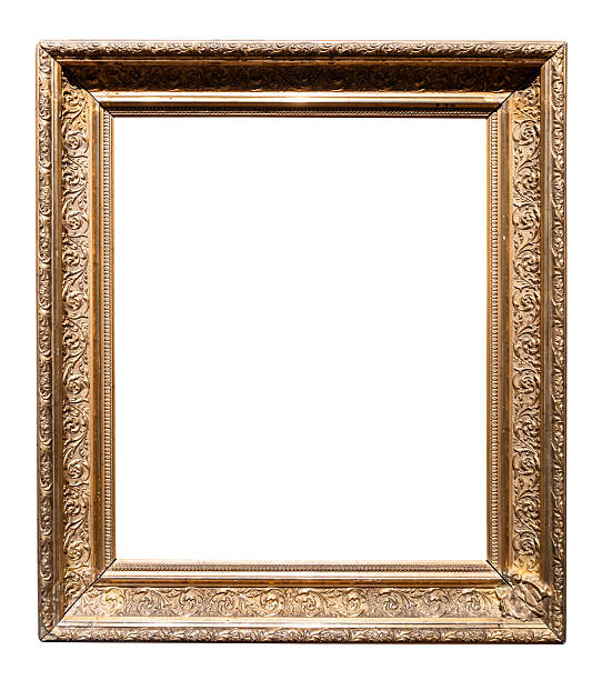 istock retro vertical wide golden painting frame cutout 2218060832