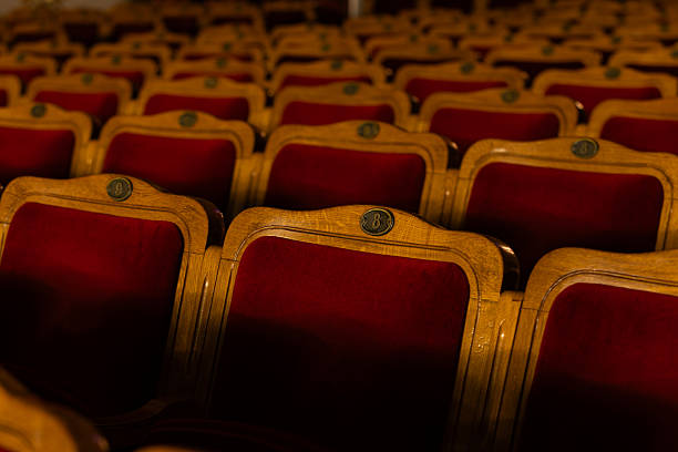 istock Row of red seats in theatre 2218061983