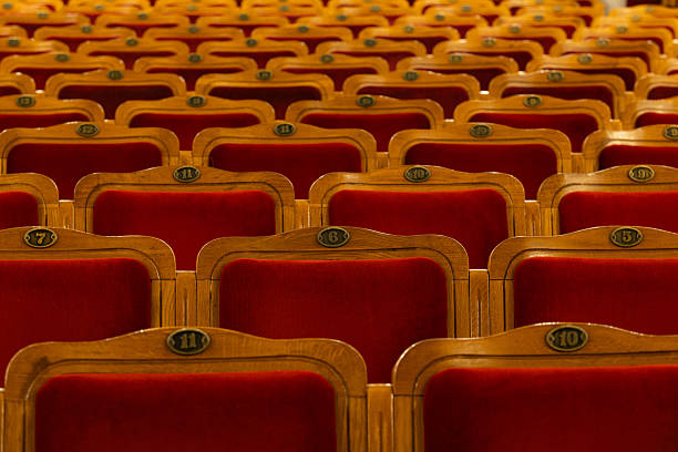 istock Row of red seats in theatre 2218062053