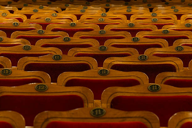 istock Row of red seats in theatre 2218062085