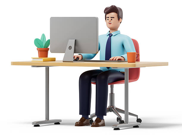istock A man is seated at a desk with a laptop 2218065577