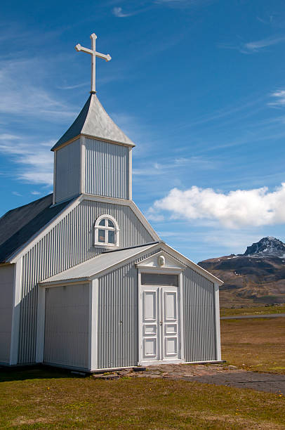 istock Local lutheran church with metal cladding 2218070840