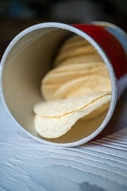 tortilla potato chips on a white background
