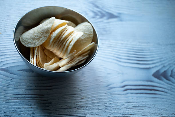 tortilla potato chips on a white background