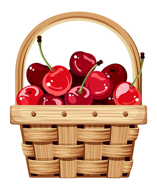 790+ Cherries Basket Stock Illustrations, Royalty-Free Vector