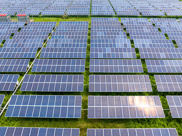 istock Large solar farms on the grassland 2218081065