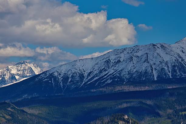 istock A snow-covered mountain range rises against a bright blue sky 2218081993