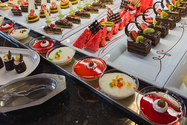 istock Assorted jelly desserts in a hotel buffet at an Egyptian resort. 2218084335