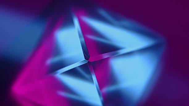 istock Abstract Prism with Vibrant Pink and Blue lights 2218085962