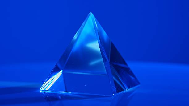 istock Abstract Prism Reflecting Light with Vibrant Blue Lighting 2218086198