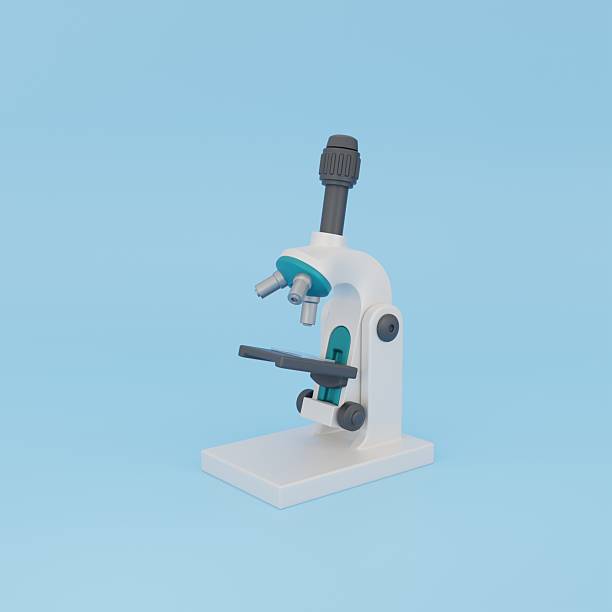 istock 3d icon of microscope for research. 2218090012