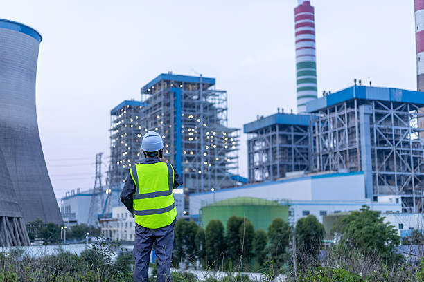 istock Engineers inspecting work at a thermal power plant 2218094556