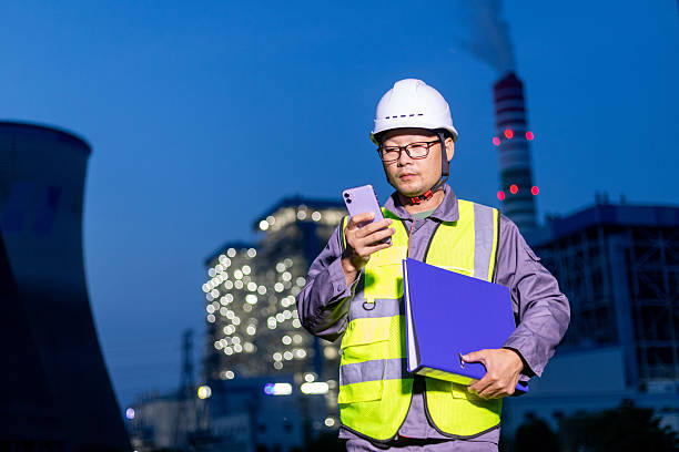 istock Engineers inspecting work at a thermal power plant 2218094860