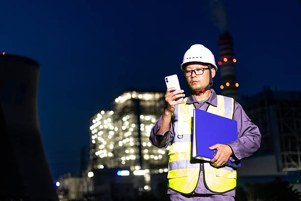 istock Engineers inspecting work at a thermal power plant 2218094955