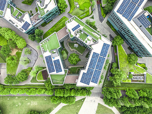 istock Aerial view of modern eco city 2218098753
