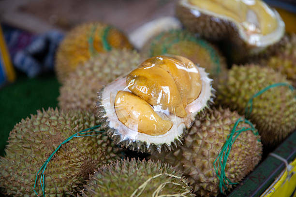 istock Durians at a farmers market 2218100286